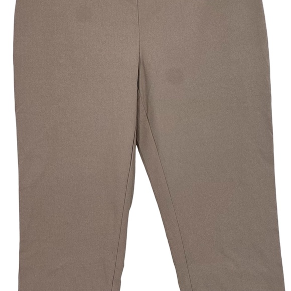 NWTs Chico’s Size 1 (8) Taupe Rayon/Nylon/Span Perfect Stretch Josie Capri Pants - Picture 4 of 14
